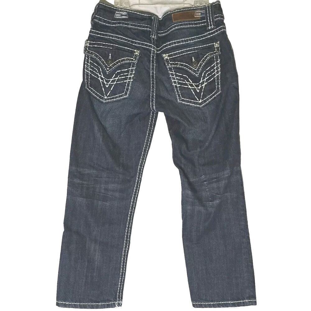 Vigoss Womens Fit Capri Jeans Size 3/27 Juniors Rhinestone Embellishment